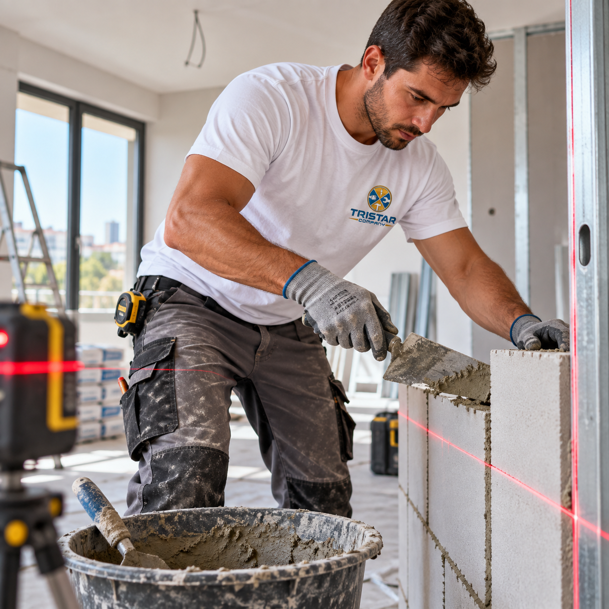 Albañilería y Trabajos de Obra en Zaragoza Trabajos profesionales de albañilería, colocación de pladur, falsos techos y alicatados - Multiservicios Tristar Company