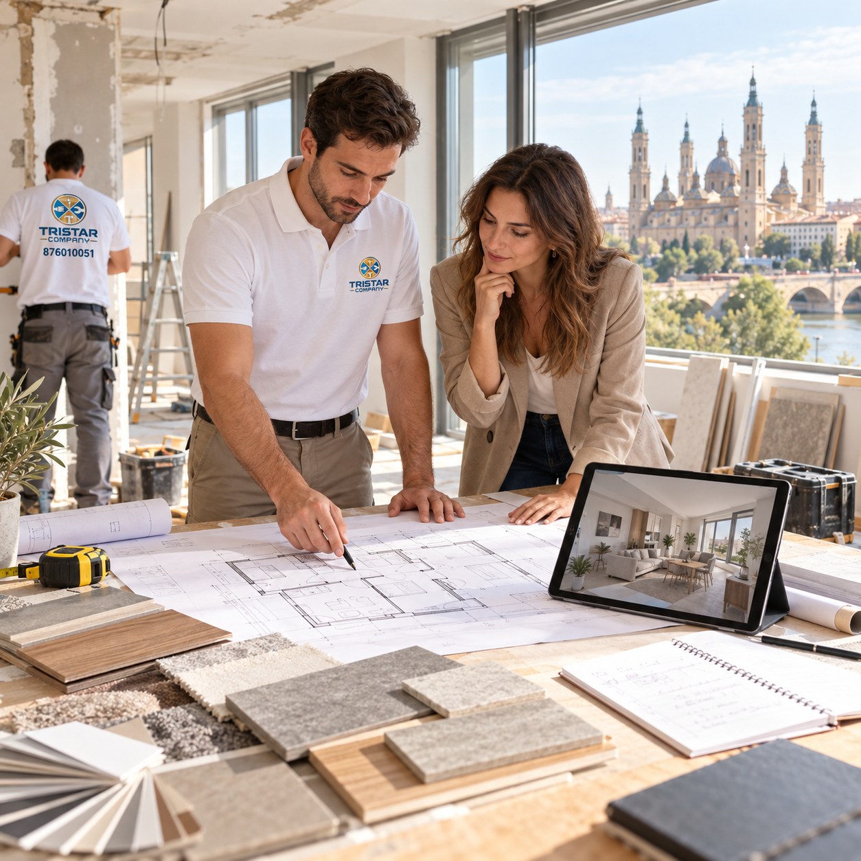 Estudio de Distribución de Pisos y Viviendas Estudio de distribución y análisis de metros para la reforma de un piso en Zaragoza - Multiservicios Tristar Company