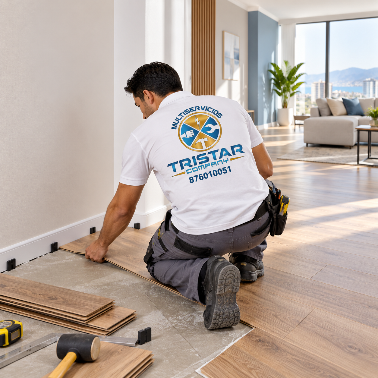 Instalación de Suelos, Pintura y Acabados Instalación de suelos, alisado de paredes y remates finales de pintura en Zaragoza - Multiservicios Tristar Company